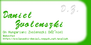 daniel zvolenszki business card